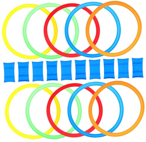 BESTonZON Ringspiel Für Junge Mädchen Mit Plastikringen Interaktives Spielzeug Zum Werfen Für Drinnen Und Draußen Fördert Hand-Augen-koordination Und Praktische Fähigkeiten