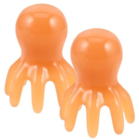 Masajeador de Cabeza 2 Piezas de Resina Forma de Pulpo