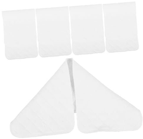 Pañales Reutilizables de Algodón Blanco de 3 Niveles, 5 Piezas | Recién Nacidos y Bebés, Acabado Simple y Elegante, Formato Compacto, Uso Diario
