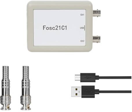 yomoe Oscilloscope PC USB 2 Canaux Fosc21C1, Taux D'Échantillonnage de 1 MHz, Oscilloscope Portable, Développement MCU