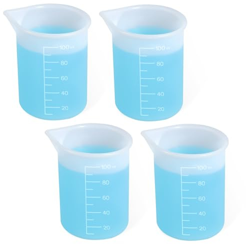 4 misurini per detersivo per bucato, in silicone, riutilizzabili, per liquidi, flessibili, lavabili, per hotel, casa, dormitorio