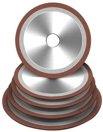 Meule diamantée en résine for outils en carbure de tungstène – Disque abrasif à bord oblique unique for meulage de précision, 1 pièce(150grit D100xH16mm)