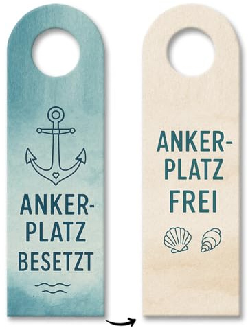 Anker maritim Türhänger Ankerplatz besetzt frei Lustiger Spruch für Segler und Meerliebhaber