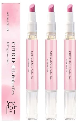 2-in-1 Nagelhautölstift, Nagelhautentferner Stift mit Ceramic Tip, Feuchtigkeitsspendender Nagelöl-Stift, feuchtigkeitsspendender und aufhellender Nagelhautentfernerstift, for Dry, Damaged Nails (3PC)