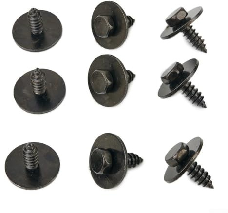 Sheet Metal Clip for, Self-Tapping Hex Bolt with Washer Integrated, U Nut Speed Fastener, Undertray Fixing Clip for Car Underbody, 40 Pack