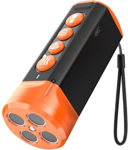 TMoMT - Dispositivo disuasorio de ladridos de perro ultrasónico anti ladridos para entrenamiento, alternativa humana larga a los collares y con múltiples modos de corrección de comportamiento