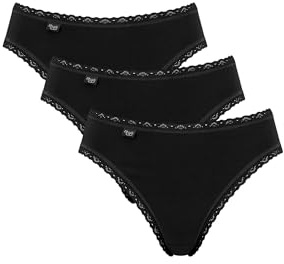 Sloggi 24/7 CotLac TAC3 Bikini, Noir (Black), 42 EU / 44 FR (Lot de 3) Femme