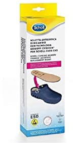 Scholl Solette Antistatiche in Memory Cushion, Solette Unisex per Clog Evo, Taglia 39-40, Confezione da 1 paio