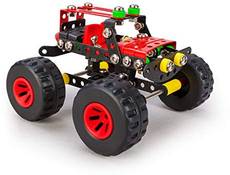 A ALEXANDER 2179 Constructor Crusher Monster Truck Metall Bausatz, 199 Teile Metallbaukasten, Metallbausatz mit Auto, Werkzeug und Kunststoff Elementen, Konstruktionsspielzeug für Kinder ab 8 Jahren