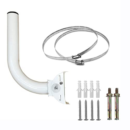 WiTi J-Pole Support de montage pour installation de pont WiFi sans fil, résistant aux intempéries, toit de grenier, tuyau de montage extérieur avec boucles et vis
