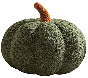 SZETOSY Cuscino decorativo a forma di zucca, per divano, decorazione per la casa, fotografia Kingdergarden, Halloween, 20 cm, verde