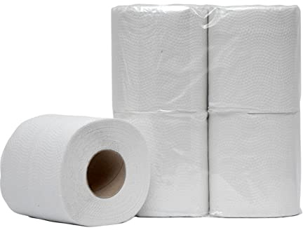 BOVE Papier toilette double épaisseur 200 feuilles, 48 rouleaux (12 packs de 4 rouleaux chacune), blanc, recyclé, gaufré (8103000) - Papier toilette absorbant.