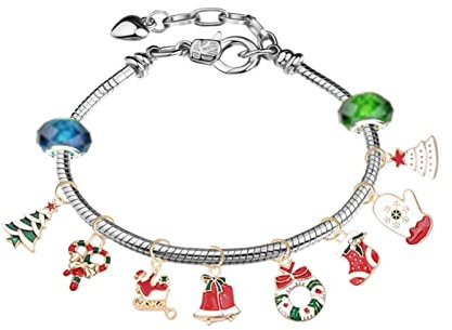 Armbandverlängerung Adventskalender 2022 Mädchen Bettelarmbänder Bastelset 24 Tage Weihnachten Adventskalender für Teenager Kinder 4 12 Geschenke für Mädchen Mädchen Silikon (Silver, One Size)