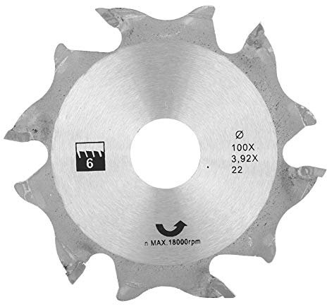 Plate Joiner Blade, 4-Inch, Carbide, 6-Tooth Dw6805,Biscuit Jointer Machine Blade, Jointer Blade Cutter Replacement 100mm x 22mm 4mm for Woodworking 4inch Carbide Biscuit