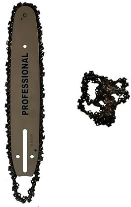 Lama e Barra Per Motosega Motoseghe da 25 cm 10 Pollici 40 Maglie 3/8 Ricambio più Catena e Seconda Catena in Omaggio