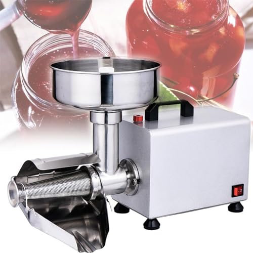 DPLWJPP Gewerbliche Tomatenpresse,Elektrische Tomatensiebmaschine,Für Tomate Und Marmelade Edelstahl Lebensmittelpresse Soßenmaschine Fruchtpresse,110V