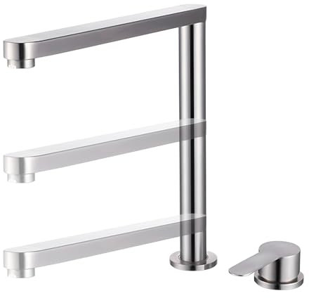 XJTNLB Vorfenster Küchenarmatur Gebürstet Küchenarmatur Lift Wasserhahn Küche Zur Vorfenstermontage Einhebelmischer Küche Aus Edelstahl