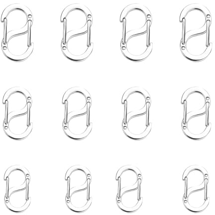 Mrltau 12 Stück Verschluss Armband Silber, Für Ketten, Schmuck Aus Edelstahl