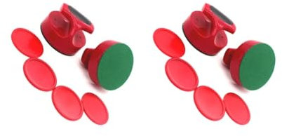 2 Set Air Hockey Puck Paddel Kit Ball Paddles Professional Simple Indoor Sport Table Game Pusher Set Handles Sports Fitting