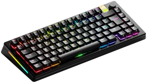 GLORIOUS GMMK 3 PRO HE 75% Anpassbare Tastatur w/Knob, Nordisch (Schwarz) | Rapid Trigger, Hall-Effekt, 8K-Abrufrate, Modulares Aluminiumgehäuse, Dichtungssystem, Hot-Swap für MX- & HE-Schalter, Gamer