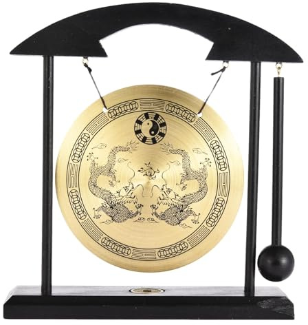 Percussion Schreibtisch Gong - Becken Percussion Instrumente, Meditation | mit Tischglocke, Home Decoration Percussion Instrumente mit Schlägel, Entspannendes Klanginstrument G