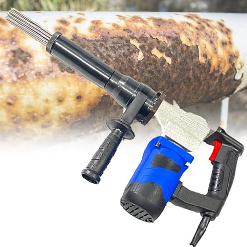 VNATWGOO Raspador De Agujas EléCtrico De Mano De 110V/220V, Pistola Desoxidante Industrial De 1100W, Pistola para Eliminar Oxido De Agujas, Limpiador De Escoria De Soldadura,220V