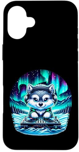 Dj Wolf Headphones Cute Wolf For Boys Kids Teens Case for iPhone 16 Plus