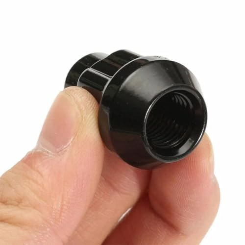 WTIXCRQ Radbolzen Radschraube Kompatibel Mit Ford Für Mustang 1964-2014 Auto Schwarze Radmuttern Radmuttern M12x1,5 Autoradzubehör 24 Stück