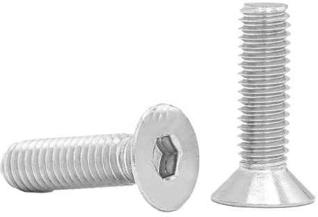 Senkkopfschrauben 20 Stück M2 M2,5 M3 M4 M5 M6 M8 M10 304 Edelstahl Sechskant Innensechskant Senkkopfschraube Flachkopfschraube Inbusschrauben(M8,25mm)