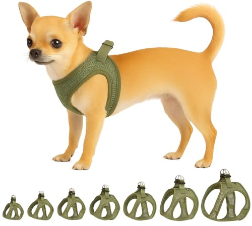 Hundegeschirr - hundegeschirr kleine Hunde - XXS - Flamingo Harness Step&Go Bento Kaki