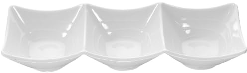 Garneck Multi-Section Serving Dish Food-Safe Seasoning Plate for Sauces Snacks and Condiments Stable and Easy to Clean for Cafe and Barbecue