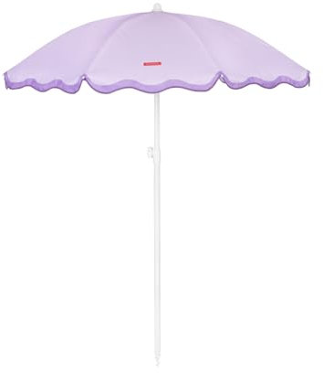 Flamingueo Grand Parasol, Plage, Piscine, Jardin Extérieur, Hauteur et Orientation Réglables, Protection UPF 50+, Polyester, Sac de Transport, 210 x 160 cm