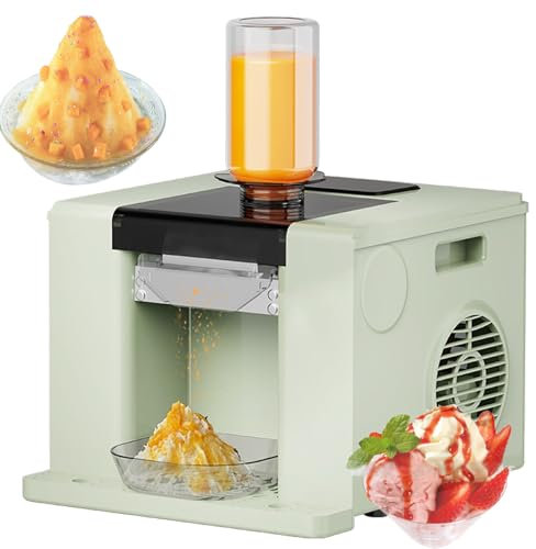 Macchina per ghiaccio a fiocchi di neve 60 kg/24 ore Macchine per ghiaccio tritato Tritaghiaccio Tritaghiaccio commerciale Attrezzatura per negozi di dolciumi per ristoranti Snack Bar,Green