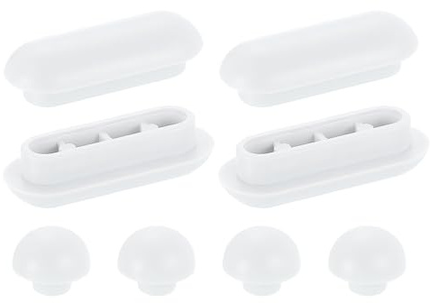 QUARKZMAN 4Set Kit Paraurti Antiscivolo In Plastica Per Sedile WC Bianco | Paraurti Universali In Gomma, Per Coperchio WC, Per Casa Hotel