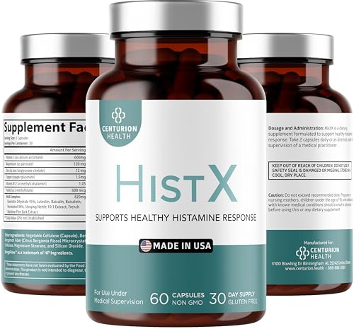 Histx Support Supplement, All Natural Formula with Quercetin, Stinging Nettle & Vitamin C, French Maritime Pine Bark Extract for Balance & Immune Support, 60 Vegan Capsules, Made in USA