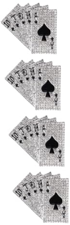 SHERCHPRY 4 Pièces Broche Carte à Jouer avec Épingle Hip Hop Unisexe Clip pour Écharpe Gilet Veste Accessoire Mode Élégant et