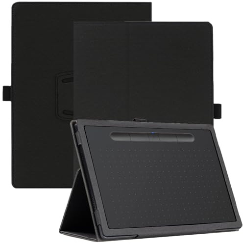 AKNICI Custodia Cover per Wacom Intuos Medium Tavoletta Grafica, Pelle PU Cover Custodia Protettiva con Cinghia di Sicurezza e Magnete e Funzione di Supporto