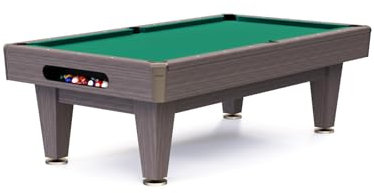 Stradivari Billardtisch Nero | Strapazierfähiger Holz-Korpus, Schieferplatte 25 mm, Naturkautschuk-Banden | Pool, Turnier, Freizeit | Ohne Münzung, Indoor