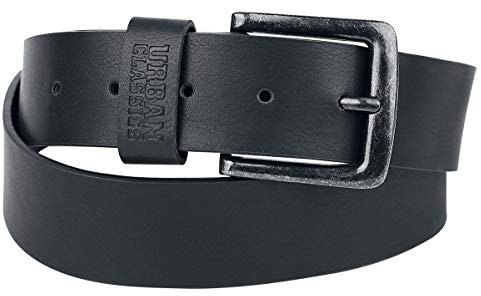 Urban Classics TB1288 Unisex Gürtel Leather Imitation Belt, Schwarz (Black 7), 120 cm (Herstellergröße: L)