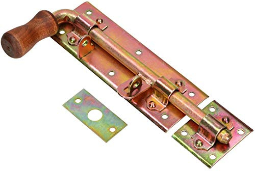 KOTARBAU® Torriegel 280 mm Links Türriegel Bolzenriegel Schlossriegel Schubriegel Verzinkt Riegelverschluss Torverschluss Gelb Top-Qualität