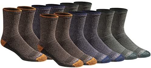 Dickies Dri-tech - Calcetines para hombre con control de humedad y longitud cómoda, disponibles en tallas M-XL (6, 12 pares)