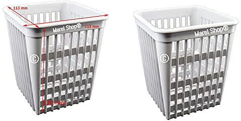 Marel Shop® - Cestelli Contenitori Portaposate 2 Pezzi 113 x 113 x 130 mm per Lavastoviglie compatibile con Vari Marchi