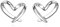 Reffeer 925 Sterling Silber Herz-Ohrstecker für Damen, kleine Ohrstecker, Herz-Ohrringe (A-Silver)