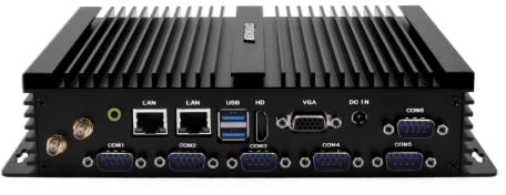 Windows 10 pro Mini PC industriel, Celeron J4125, 8 Go de RAM DDR4 512 Go SSD, HD-MI, VGA, 2 écrans, double réseau local, 5x RS232 COM + 1x RS485 COM, USB3.0, Wifi AC, BT, petit ordinateur robuste