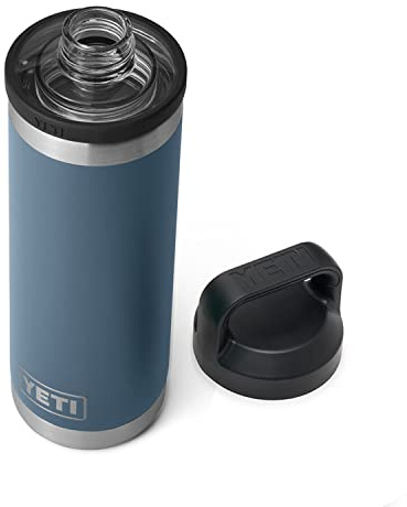YETI Rambler Bouteille isotherme en acier inoxydable avec bouchon Chug – 532 ml – Bleu nordique