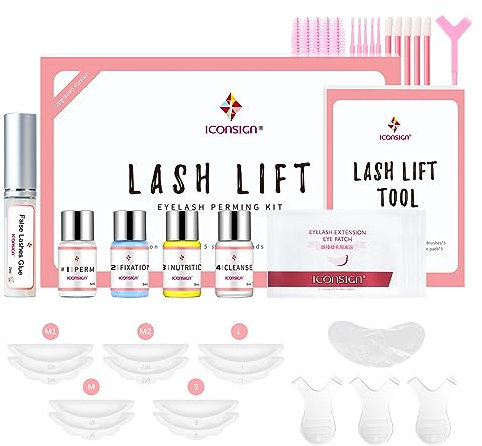 ICONSIGN Lash Lift Kit (2. Generation), Professionelles semipermanentes Wimpernverlängerungsset für den Salon und den Heimgebrauch