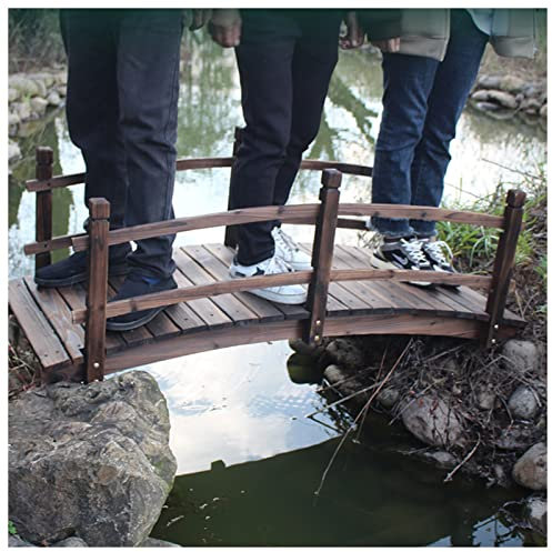 LXLZYXSF Gartenbrücke Flüsschen Holz Bogen Garten Landschaftsbrücke, Fußgängerbrücke Mit Doppelten Seitengittern, Beförderungszeremonie Passage, Hof Patio Fußweg Park-Ornamente