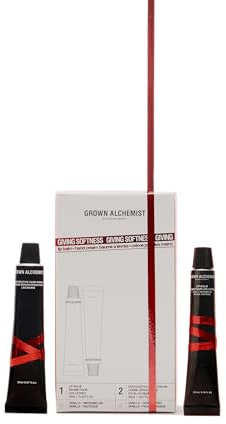 Grown Alchemist Giving Softness - Set de Cuidado Facial, Kit con Crema Reparadora Manos 20ml y Bálsamo Labial Hidratante 12ml, Elaborado con Aceites Botánicos y Manteca de Karité