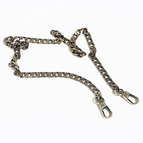 YdseozOA Correas de Cadena para Monedero, 120cm, Bolso Cruzado de Metal, Bolso de Mano, Bolso de Hombro, reemplazo de Cadena, Billetera de Mujer DIY con Hebilla de Metal (Bronce)