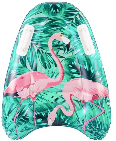 Aufblasbares Bodyboard Tragbares Bodyboard Kinder mit Griffen, Aufblasbar Aufblasbares Surfbrett Faltbar Schwimmenboard Surfboard Kinder zum Strandsurfen Pool Schwimmen Sommer Wassersport